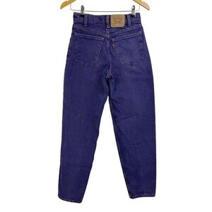 VTG LEVI'S 560 Student‎ Jeans Purple ORANGE TAB WOMEN 27x30 100% COTTON USA 90s